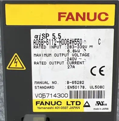 Used FANUC A06B-6112-H006#H550 Misc Industrial Equipment California US | Davliegogo LLC #1732474