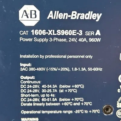 Allen-Bradley 1606-XLS960E-3 Ser A. Power Supply Module. 4E-17