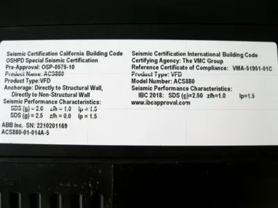 USED ABB ACS880-01-014A-5