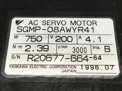 USED YASKAWA SGMP-08AWYR41