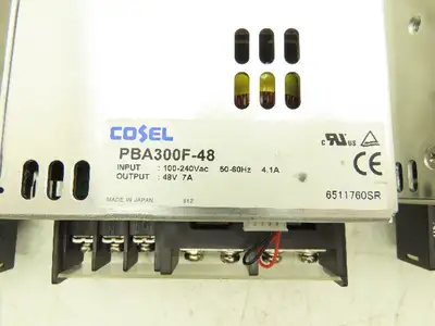 Cosel PBA300F-48 Power Supply 48VDC 7A Out 120/240VAC 1Ph In 336W Lot of 5