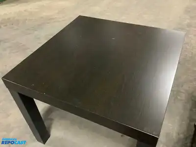 Lot of (2) Black End Tables, Various Styled, Measuring 17.75”x21.75”x21.75” and 23”x21.5”x15.5”