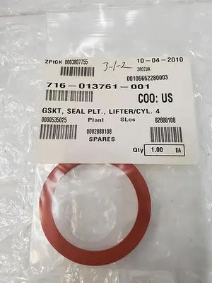 716-013761-001 GSKT, SEAL PLT., LIFTER-CYL. 4