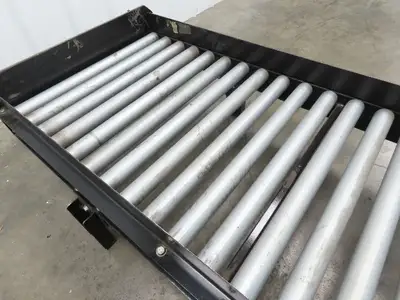 EMI 28"x 10' Gravity Roller Conveyor 1.9" Roller 25"BF 3" Centers 12"H