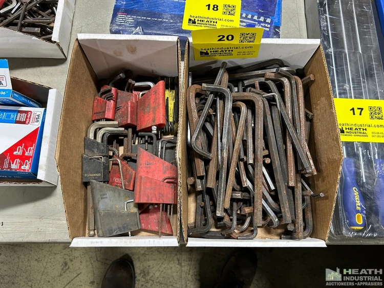 Used _UNKNOWN_ LARGE QTY OF ASSORTED ALLEN WRNCHES IN (2) BOXES Power & Hand Tools (Misc) Illinois US | Heath Industrial Auction Services #1549709