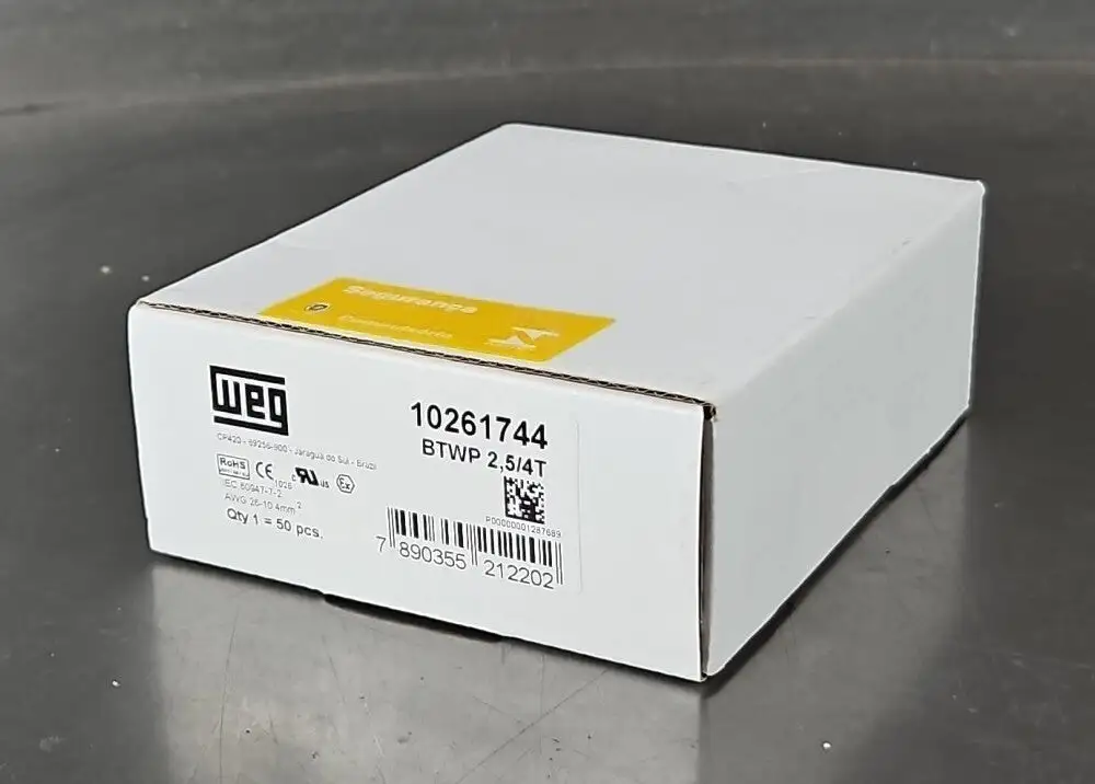 Weg 10261744 TERMINAL BLOCK BTWP 2.5/4T-VD/AM. Box with 50. Loc3F-10
