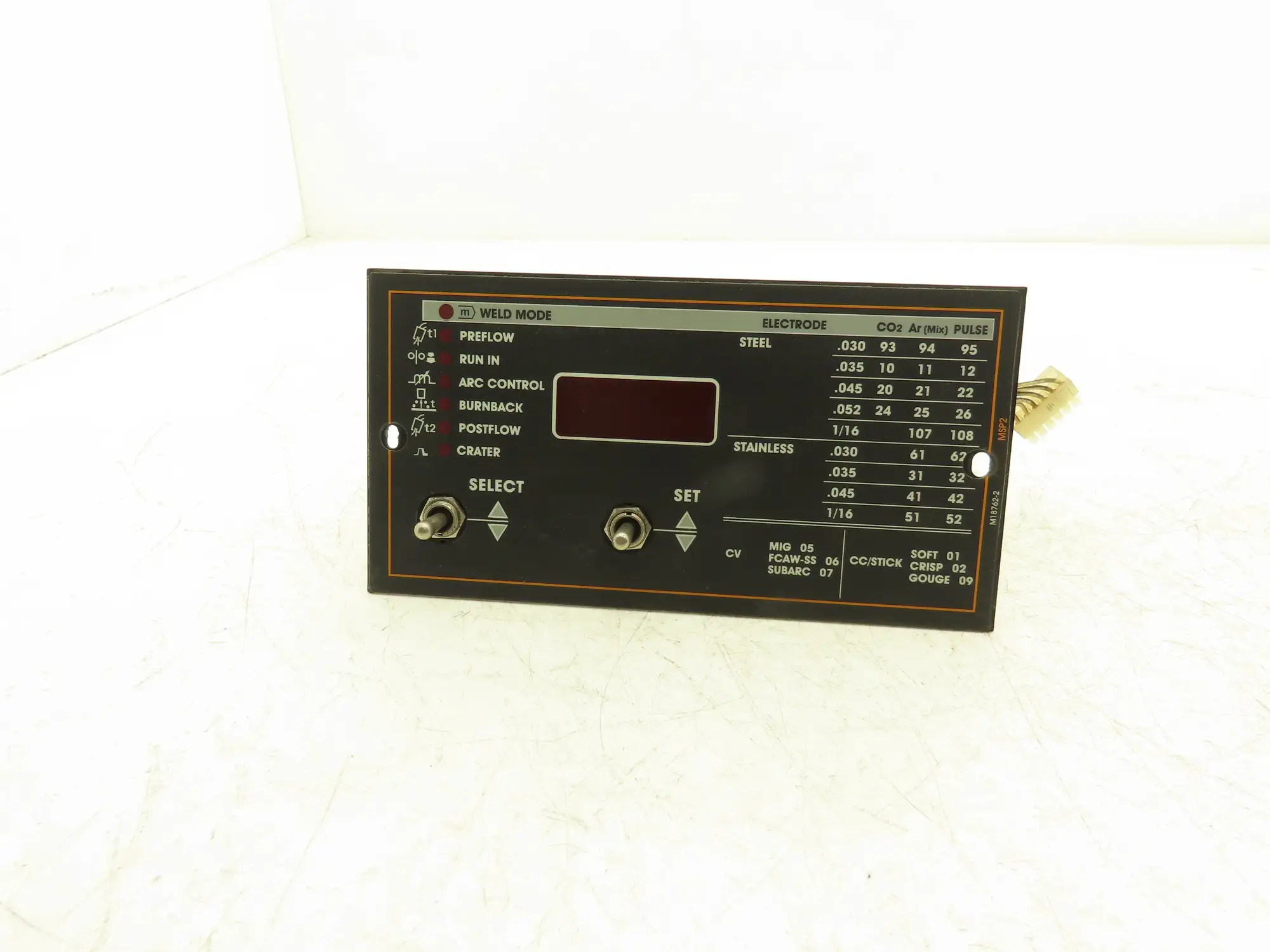 Lincoln Electric M18762-2 Display Control Panel Weld Mode Electrode Settings