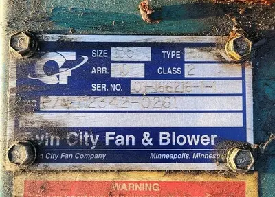 USED TWIN CITY FAN & BLOWER BAV-SW, BCV
