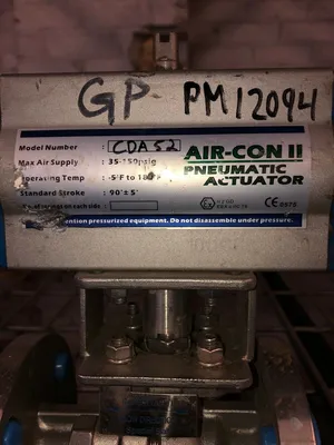 1"-150# Flo-Tite Stainless Ball Valve Air Operated Unused
