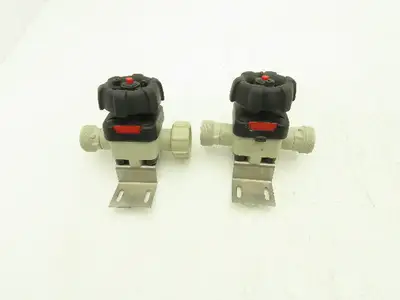 GEMU Diaphragm Valve PVC 3/4" Face Seal 1-5/8"-11 Thread Lot of 2