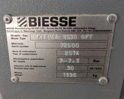 Biesse Klever 1530 GFT CNC Router