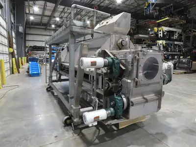 FEC Sanitary Food Grade Granulator 30" Apron Feeder Stainless Conveyor Surge Bin