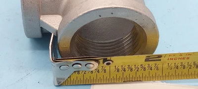 LOT OF 2 MB-304 1 7/8"" Tee,Stainless Steel Fitting 150-1 SP114