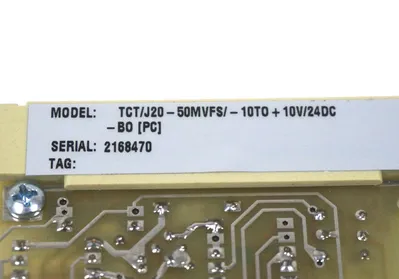 NEW MOORE INDUSTRIES TCT/J20-50MVFZ/-10TO+10V/24DC-BO THERMOCOUPLE TRANSMITTER