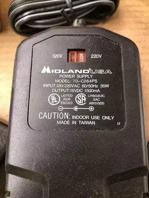 Midland 70-C72RB Industrial Two-Way Radio Charger & Power Supply 15VDC -NIB