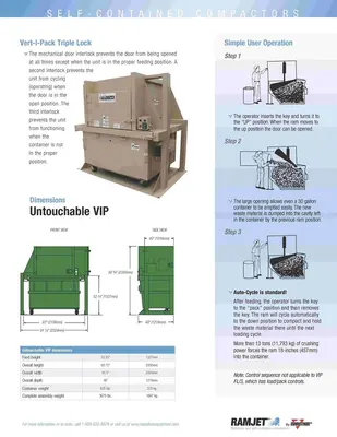 USED RAMJET,  MARATHON ,  VERT- I- PACK TCRVIP-119      TCRVIP-120