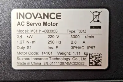Inovance AC Servo Motor MS1H1-40B30CB