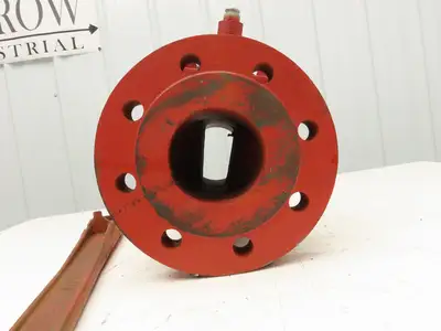 Rockwell Nordstrom 500 CWP 4 Plug Valve 4" Cast Iron 10" Flange 8 Hole W Wrench