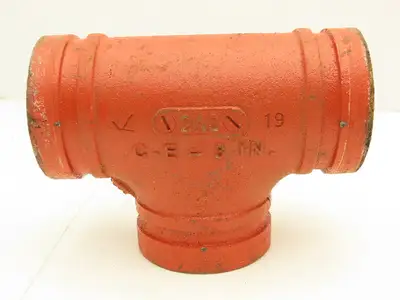 Victaulic No.002 Firelock 2-1/2" Grooved Pipe Tee Fitting  Lot of 5