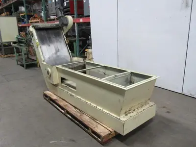 Knoll 650MS  Magnetic Chip Conveyor 25-1/2" Belt 8.5FPM W/ Magnetic Power Roller
