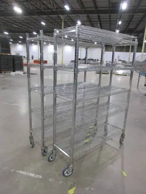 CARI ALL, METRO STYLE WIRE SHELVING ON WHEELS