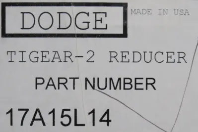 NEW DODGE 17A15L14 GEAR REDUCER 15:1