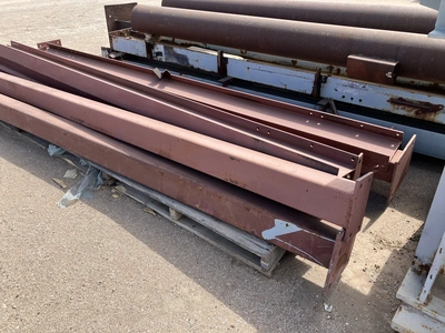 1 Ton Bridge Crane, free standing, 30' long x 10' wide x 10' 6" under hook. approx.