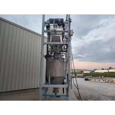 Used 2.5 Ton Dynamic Air BulkBuster Bulk Bag Unloader w/ Conveying Transporter