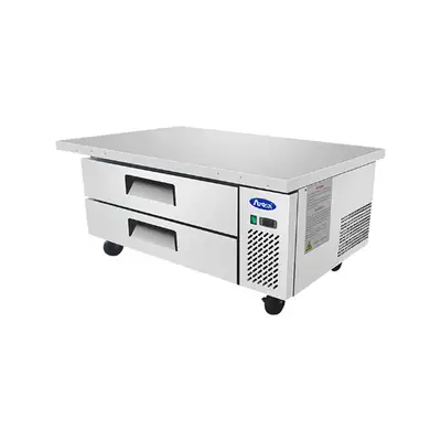 New | in-Stock Atosa New Atosa MGF8452GR 60" Extended Top Refrigerated Chef Base with 52" Cabinet Chef Bases Illinois US | Falcon Restaurant Supply #1375345