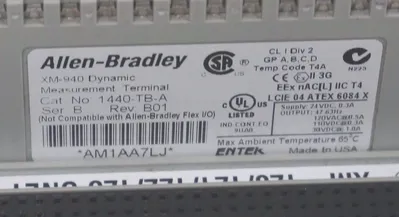 USED ALLEN BRADLEY 1440-VLF02-01RA LF DYNAMIC MEASUREMENT MODULE W/ 1440-TB-A