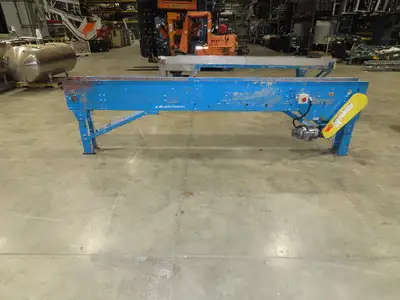 New London Engineering 8"x 12' Plastic Roller Belt Accumulating Conveyor 30 FPM