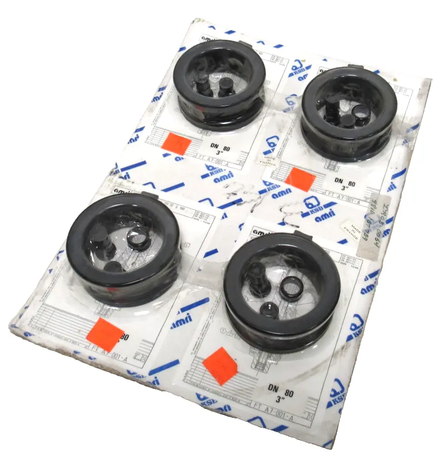NEW LOT OF 4 KSB AMRI FT A7-001-A VALVE LINER KIT 3" FTA7001A
