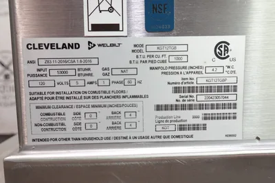 Used 2022 _UNKNOWN_ KGT12TGB Cooking Kettles Texas US | OBR Equipment #1280334
