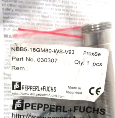NEW PEPPERL+FUCH NBB5-18GM80-WS-V93 PROXIMITY SENSOR 030307 NBB518GM80WSV93