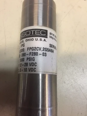 Sensotec FPG 060-F280-03 1000psig 12-28vdc 0-10vdc Warranty Fast Shipping