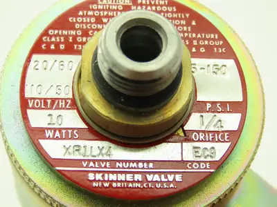 Honeywell Skinner XR1LX4 Brass Solenoid Valve 3-Way NC 120V 5-150 PSI 1/4" NPT