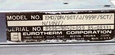 USED EUROTHERM EMD/DM/SCT/J/999F/SCT/N/10V PLC MODULE
