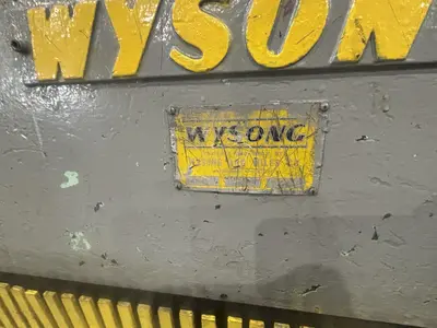 8' X 3/16" WYSONG MODEL #796 MECHANICAL POWER SQUARING SHEAR WITH BACK GAUGE: STOCK #23634