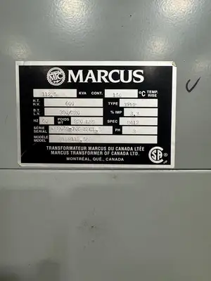 112.5 KVA 600 to 380/220 V Isolation Transformer