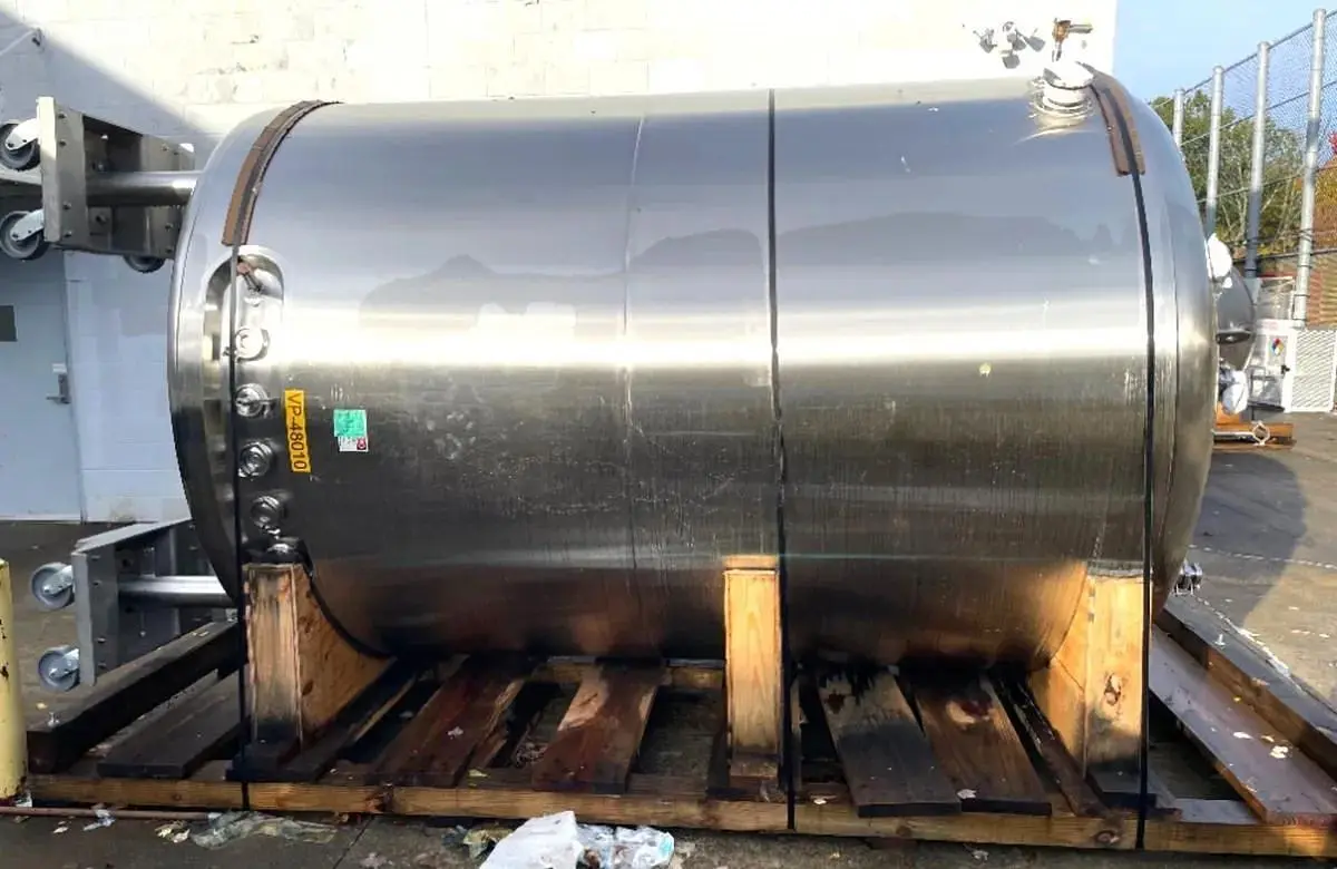 Reactor, 2,500 Gallon, Holloway, Jacketed, 316L Stainless Steel, 45 PSI/Full Vacuum, #5991745