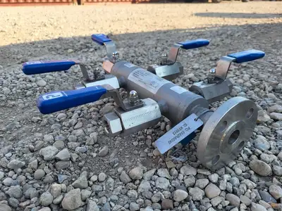 4-Way Air Header w/ 1/2" Ball Valves