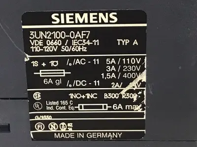 USED SIEMENS 3UN2100-0AF7