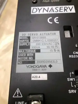 Yokogawa Dynaserv SR1015B85 DD Servo Actuator / Servo Drive 200-230V 15Nm