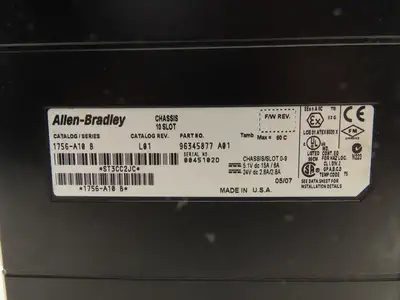 Allen Bradley 1756-A10 ControlLogix Chassis 10 Slot Series B