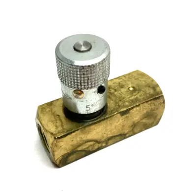 USED PARKER COLORFLOW BRASS IN-LINE FLOW CONTROL VALVE 2000PSI
