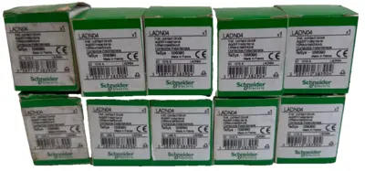 NEW LOT OF 10 SCHNEIDER ELECTRIC LADN04 CONTACT BLOCK