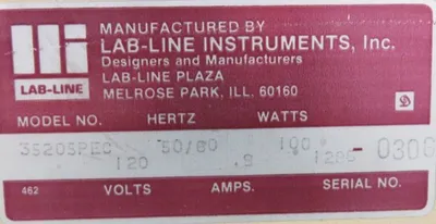 USED Lab-Line Instruments, Inc 3520 Spec