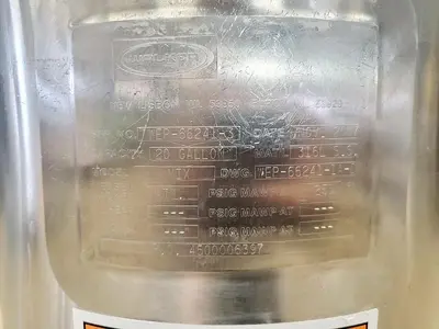 Used 20 Gallon Tank, 316L Stainless Steel