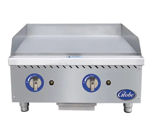 Globe GG24G 24" Gas Griddle w/ Manual Controls - 1" Steel Plate, Convertible