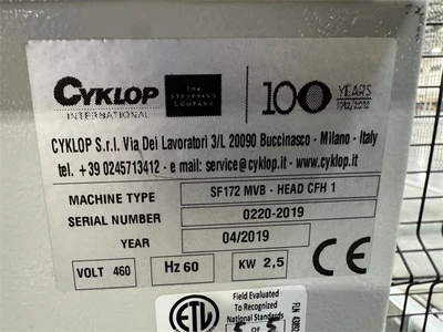 Used 2019 CYKLOP SF-172-MVB Strappers California US | MachineryMax #1477287